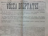 Ziarul Comunitatii Evreiesti Sefarde din ROMANIA , ANII 1881-1899 , VOCEA DREPTATEI, exemplar din 18 octombrie 1885 .