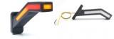 Lampa Gabarit LED Neon, Semnalizare Dinamica, 12/24V, Brat 185mm, Alba/Galbena/Rosie, Omologare ECE, Dreapta