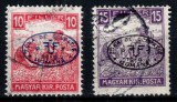 Romania 1919 Ocupatia Romana in Ungaria Debretin, Seceratori Cifre Albe, stampilate, cu sarniera. Cota Michel 160&euro;! RARE!