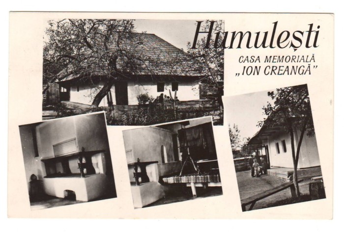 CPIB 23699 CARTE POSTALA - HUMULESTI. CASA MEMORIALA &quot;ION CREANGA&quot;, MOZAIC, RPR, NECIRCULATA