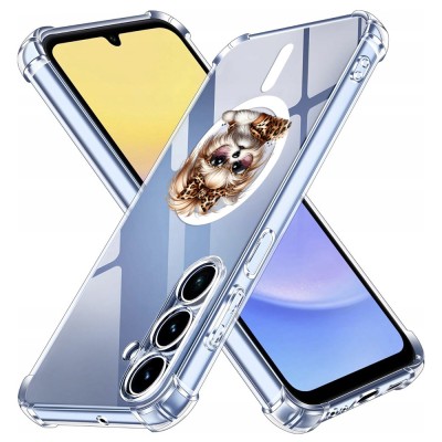 Husa antisoc pentru samsung galaxy a15 - airbag magsafe, col&amp;Egrave;uri ranforsate - dog bow foto
