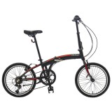 Cumpara ieftin Bicicleta Pliabila Polar Practic 20 - 20 Inch, Negru-Rosu Ultimate FactoryBikes