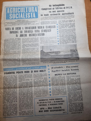 agricultura socialista 19 octombrie 1989-ceausescu vizita in jud.bistrita nasaud foto