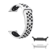 Curea silicon compatibila Samsung Galaxy Watch8 Classic 46mm, Alb/Negru