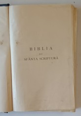 BIBLIA Sau Sfanta Scriptura in zilele M. S. Regele Mihai I, Bucuresti 1944 , LIPSA PAGINA DE TITLU