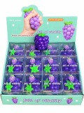 Jucarie antistres Squishy Struguri Mov crunchy moale si elastica ciorchine cu boabe de struguri