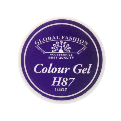 Gel color unghii, vopsea de arta, seria Noble Purple, Global Fashion, 5gr, H87 foto