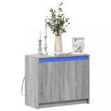VidaXL Dulap cu LED, gri sonoma, 72x34x61 cm, lemn prelucrat