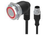 Comutator anti-vandalism, SPDT, 2 poziții, LED roșu, &Oslash;22 mm