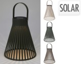 Lampa solara decorativa tip felinar cu fante verticale , pentru gradina, terasa sau balcon