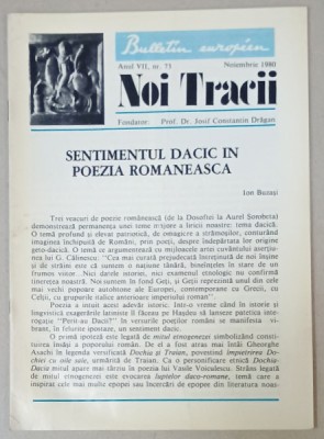 NOI TRACII , REVISTA FONDATA DE JOSIF CONSTANTIN DRAGAN , NR.73, 1980 foto