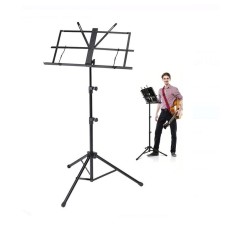 Stativ Partituri, Inaltime reglabila intre 46 cm si 112 cm, Constructie din fier si ABS durabil