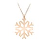 Snowflake - Colier personalizat argint 925 placat cu aur roz cu pandantiv Fulg