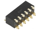 Comutator DIP-SWITCH 6 Secțiuni ON-OFF 0,025A 24VDC