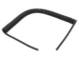 Cablu spiralat PUR H07BQ-F 3G1.5mm2 0.5m 2m negru