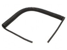 Cablu spiralat PUR H07BQ-F 3G1.5mm2 0.5m 2m negru