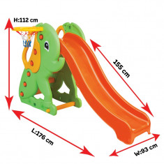 Tobogan cu cos de baschet Elefant