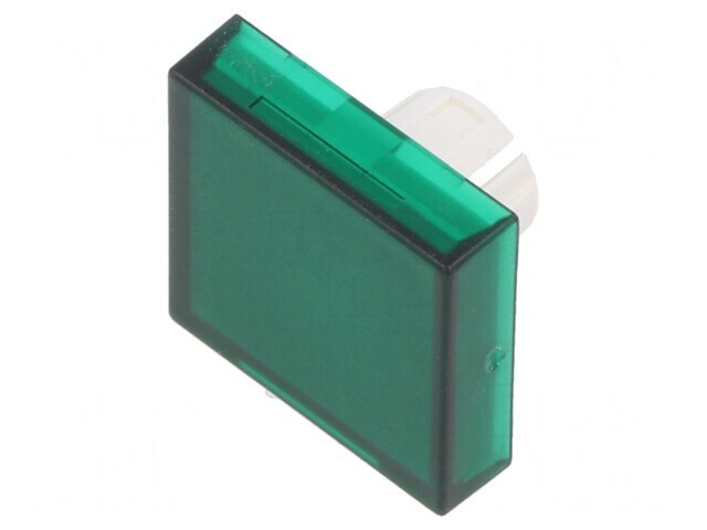 Lentilă Transparentă Verde pentru Buton 22mm