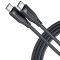 Acefast - Data Cable (C3-03) - Type-C to Type-C, 60W, 3A, 480Mb/s, Fast Charging, 1.2m - Black