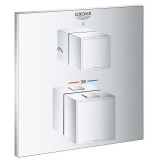 Grohe Grohtherm Cube Baterie de dus termostatata, montaj incastrat, cu 2 iesiri