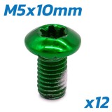 Șuruburi M5X10 pentru disc de fr&acirc;nă 12 buc verde