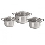 Cumpara ieftin Set oale inox cu capace, 6 piese Silver Jewellery Berlinger Haus BH 6662