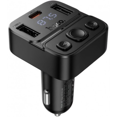 Modulator FM Bluetooth HOCO E87, 2 x USB-A - 1 x USB-C foto