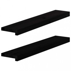 vidaXL Pervaz 2 buc lemn masiv de Maro &icirc;nchis 80x15x2 cm 4009166
