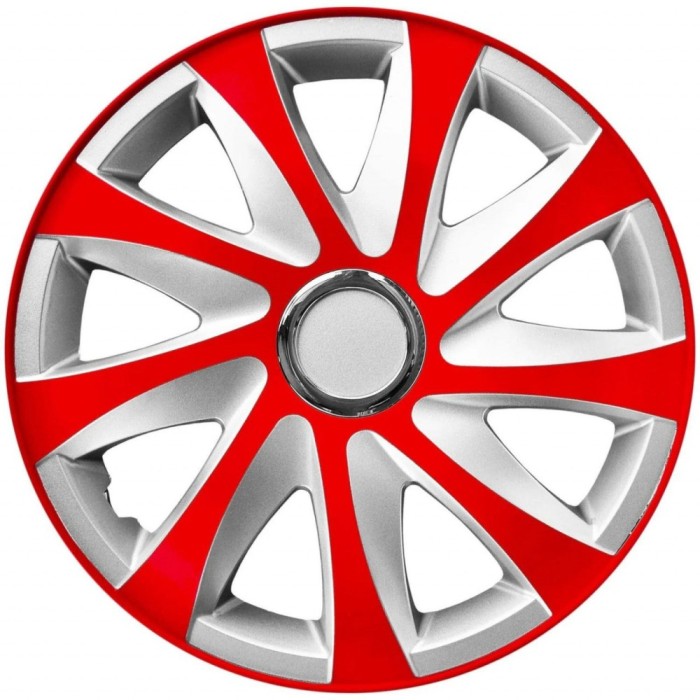 SET 4 CAPACE DRIFT EXTRA RED/SILVER R14