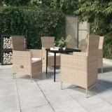 VidaXL Set de mobilier pentru grădină cu perne, 5 piese, bej