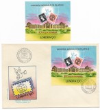 Romania (174) - Expozitia Mondiala de Filatelie Londra 90,1990,colita neobl+ FDC, Romania de la 1950, Posta