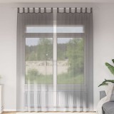 VidaXL Perdele Voile cu Bucle 2 buc Gri Inchis 140x260 cm