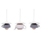 Lustra Deco Republic &bdquo;Tea time 3&rdquo; grey&amp;white cesti si ceainic ceramice