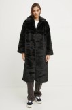 Abercrombie &amp; Fitch palton femei, culoarea negru, de tranzitie, KI144-4290