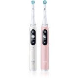 Oral B iO6 periuta de dinti electrica DUO White &amp; Pink Sand 2 buc