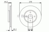 Disc frana FORD FIESTA VI (2008 - 2016) BOSCH 0 986 479 659