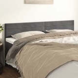 Gossi tablii de pat, 2 buc, gri inchis, 90x5x78/88 cm, catifea