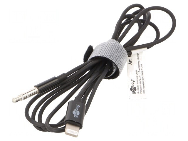Cablu Apple Lightning la Jack 3.5mm 1m Negru