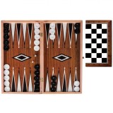 Set Joc Table șah, Lemn, Dimensiuni 47.5x50cm, Piese Negre și Albe