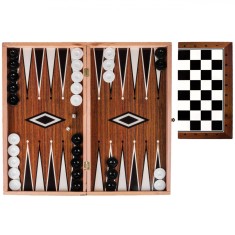 Set Joc Table șah, Lemn, Dimensiuni 47.5x50cm, Piese Negre și Albe