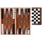 Set Joc Table șah, Lemn, Dimensiuni 47.5x50cm, Piese Negre și Albe