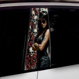Set 2 stickere decorative pentru stalpii usilor, print autoadeziv de inalta rezolutie, dimensine 2 buc x 50 x 22 cm , cod: AVX-SSU-09, AVEX