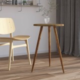 Cumpara ieftin Masă de bistro, maro &icirc;nchis, &Oslash;50x76 cm, MDF și fier