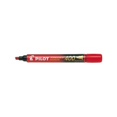 Marker permanent Pilot P400 negru/albastru/rosu/verde 4 mm Marker permanent Pilot P400 varf tesit 4 mm rosu
