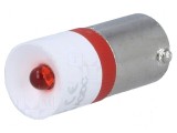 Lampă LED roșie BA9S 230V AC