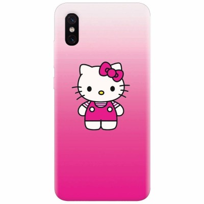 Husa silicon pentru Xiaomi Mi 8 Pro, Cute Pink Catty foto