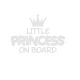 Cumpara ieftin Sticker Decorativ Auto Little Princess On Board 20 x 14.2 cm Model 20 Alb, Oem