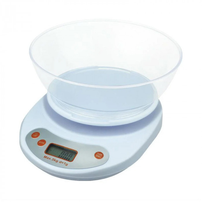 Cantar electronic Sonashi, capacitate 5 kg, functie TARA, bol plastic