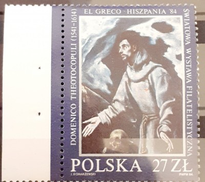 Polonia 1984 pictura, arta, expo Espana 1v. mnh foto