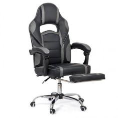 SCAUN GAMING CU SUPORT DE PICIOARE OFF 302 GRI foto